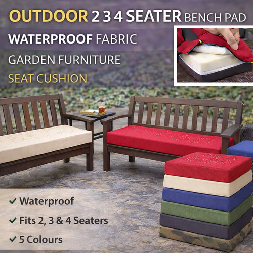 Bench cushion 4 - 2-3-4, seater