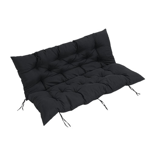 Black outdoor swing cushion - black,