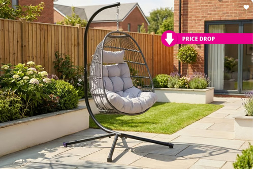 Rattan hanging egg chair - hanging,